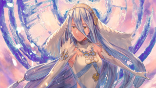 Azura anime bluehair white dress - a blue tail free wallpaper