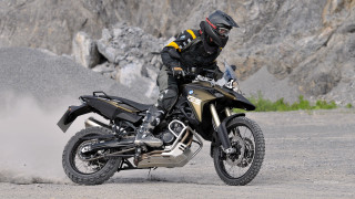 Man motorcycle dirtroad mountainside helmet - him free wallpaper