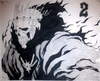 Demon skull arm shoulder drawing - rob rey and kentaro miura style free wallpaper