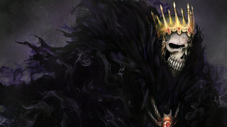 Skull crown black robe red - a black robe free wallpaper