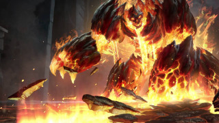 Demonic creature fire pit flames - a fire pit free wallpaper for desktop