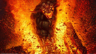Demonic demon fire background flames - the gathering artwork free wallpaper for desktop