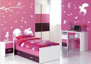 Pink bedroom white desk laptop - a pink bed free wallpaper for desktop