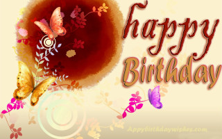 Birthday butterflies flowers net art - a happy birthday card free wallpaper