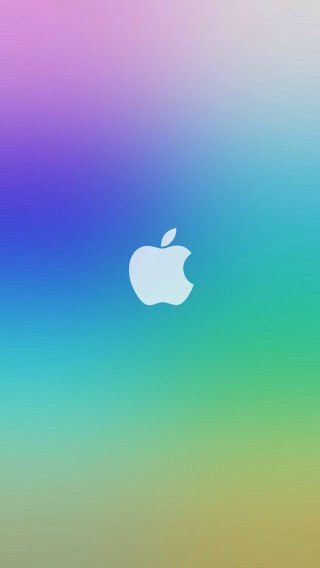 Blurry apple logo colorful background - a blurry background free wallpaper for mobile
