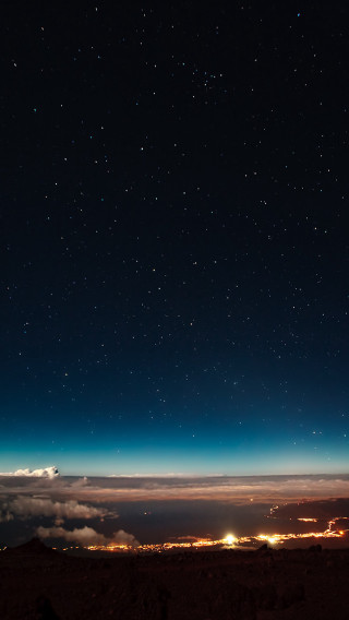 Night sky stars clouds city - dan frazier free wallpaper for mobile