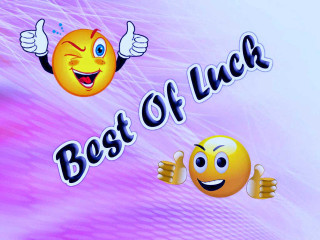 Smiley best of luck purple - a smiley face free wallpaper