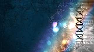 Blue background dna double strand - double free wallpaper