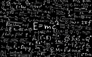 Blackboard numbers symbols mathematics equations - a blackboard free wallpaper
