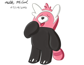 Cartoon character holding black cat - ross free wallpaper