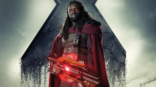 Man red cape gun star - a red cape holding free wallpaper
