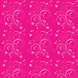 Pink background hearts flowers side - heart free wallpaper for tablet