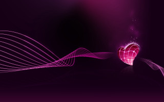 Heart wave light center pink - a wave of light free wallpaper