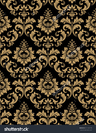 Black gold damask background floral - a floral design free wallpaper for mobile