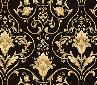 Black gold floral wallpaper design - alesso baldovinetti free wallpaper for tablet