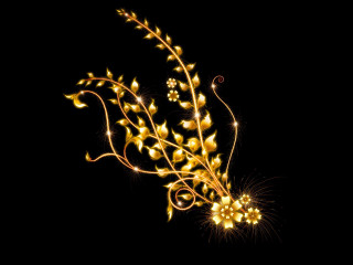 Yellow sunflower ornamental light effect - ornamental free wallpaper