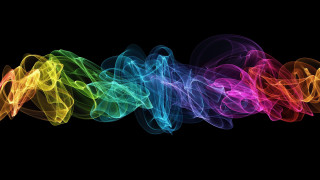 Colorful smokes energy ball glowing - volumetric free wallpaper
