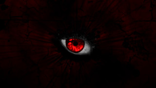 Red eyeball black background red - dirk crabeth free wallpaper