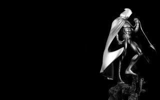 Statue man cape sword black - new sculpture free wallpaper