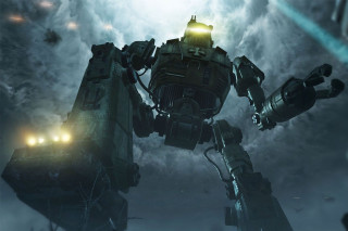 Giant robot cloudy sky head - a giant robot free wallpaper for desktop