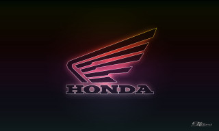 Honda logo neon black background - a neon light free wallpaper