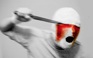 Bloody man knife face blood - a bloody face free wallpaper