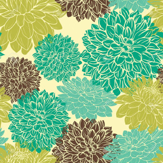 Flowers tablecloth green wallpaper pattern - free autumn wallpaper for tablet