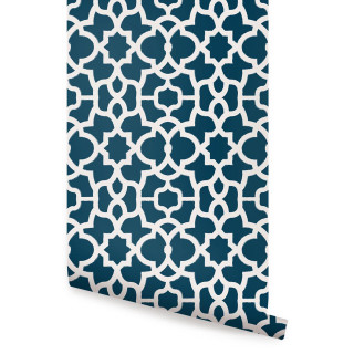 Blue white wallpaper pattern side - arabesque free wallpaper for tablet