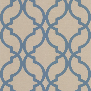 Beige blue rug trellis pattern - a blue border free wallpaper for tablet