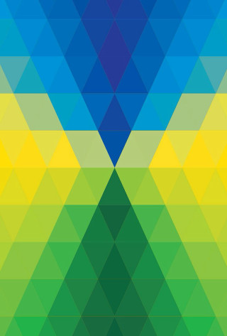 Colorful triangle pattern blue green - surreal design free wallpaper for mobile