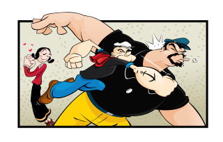 Cartoon man chased woman mustache - a mustache and a mustache free wallpaper