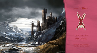 Pink banner castle mountain painting - diego gisbert llorens free wallpaper for desktop