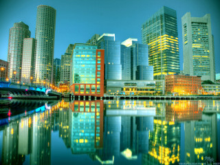 City skyline river bridge buildings 2 - building free wallpaper for desktop
