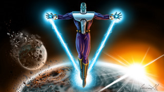 Man space suit planet star - a man in a space suit free wallpaper