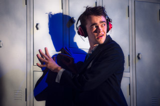 Man headphones lockers hands in - his hands out free wallpaper for desktop