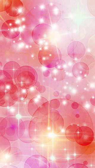 Pink red background bubbles stars - bubble free wallpaper for mobile