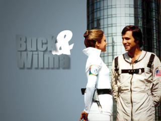 Man woman space suits building - doug wildey free wallpaper