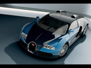 Bugatti blue background black stripes - the front free wallpaper