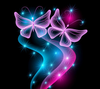 Colorful background butterflies stars side 2 - anne stokes free wallpaper for tablet