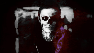 Skull man purple tie gothic - a white skull free wallpaper for desktop