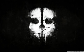 Skull face paint black white - a face free wallpaper for desktop