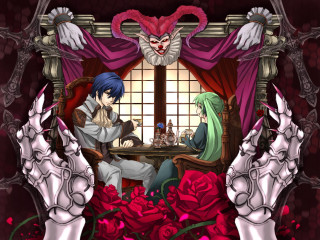 Couple roses demon wall table - a demon free wallpaper