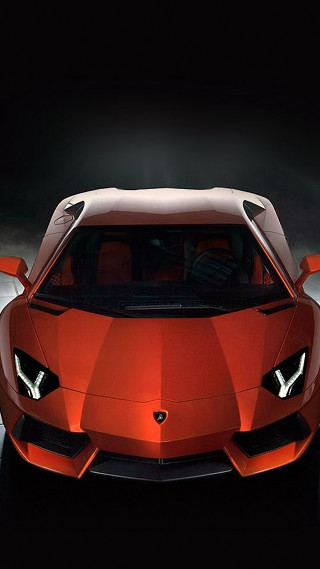 Red sports car hood up - free gaming wallpaper for mobile