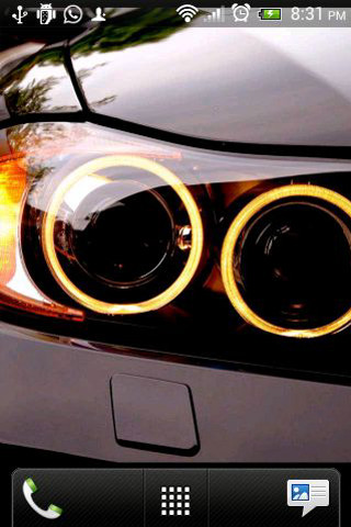 Car closeup headlight phone background - a light free wallpaper for mobile