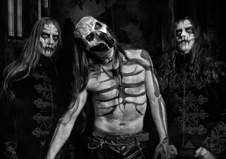 Skeleton makeup group men faces - wearing free wallpaper