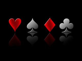 Three playing cards heart spades - card free wallpaper