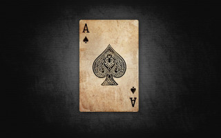 Ace playing card black background - a card free wallpaper
