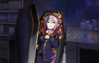 Anime character holding box room - the desk free wallpaper