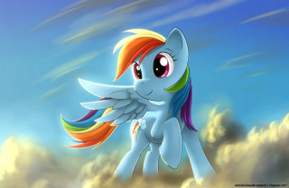 Rainbow pony clouds closed eyes - its eye free wallpaper for desktop