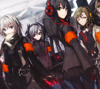 Anime girls mountain range snowy - a mountain range free wallpaper for tablet